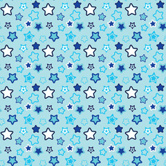 seamless pattern with stars. Ornament for gift wrapping paper, fabric, clothes, children textile, surface textures, scrapbook. Christmas star. Vector illustration. Modern swatch paint  birthday card