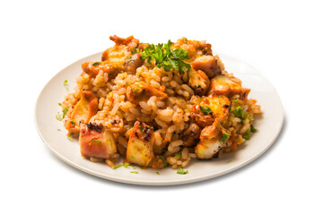 Arroz con pulpo