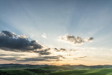 Dramatic sky at sunset, cloudscape