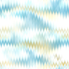 Wavy summer dip dye boho background. Wet ombre color blend for beach swimwear, trendy fashion print. Dripping paint digital fluid watercolor melt effect. High resolution seamless pattern material. © Nautical