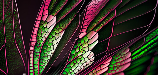 Rainbow color dragonfly wings background. Dragonfly wing close up. Dragonfly wing close up texture. - obrazy, fototapety, plakaty