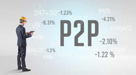 Engineer in hard hat with abbreviation