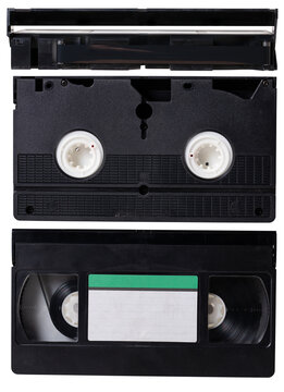 Video cassette on an isolated background.