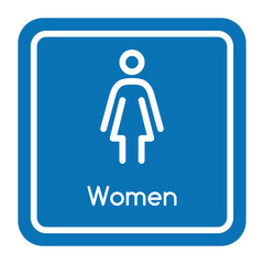 Woman toilet. Female wc. Restroom signage. Vector graphics