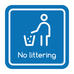 Do not littering sign. Vector illustration