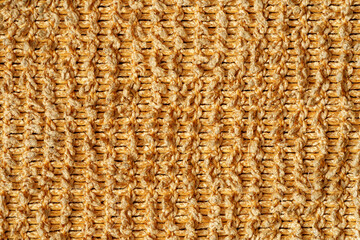 Closeup of fabric fibers, detailed seamless texture of knitted thread