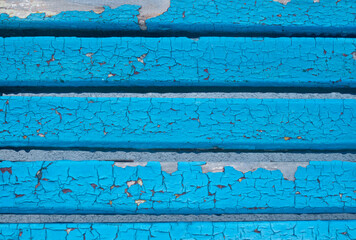 Old light blue wooden fence close