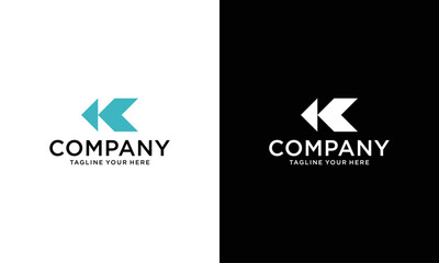 Letter K logo icon design template elements. Modern alphabet vector design