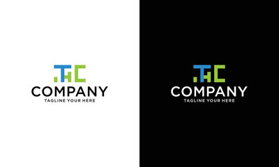 THC monogram vector logo. Three letters emblem logo. Logo for product, brand, company, business, industry, and event.
