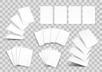 Set of playing cards mockups. Blank playing cards - 549524601