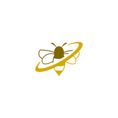 Bee logo icon isolated on white background