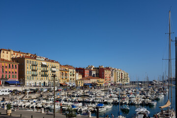 Port with boats in Nice France