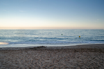 Mediterranean beach in Fuengirola, Spain