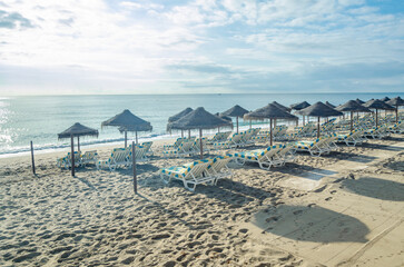 Mediterranean beach in Fuengirola, Spain