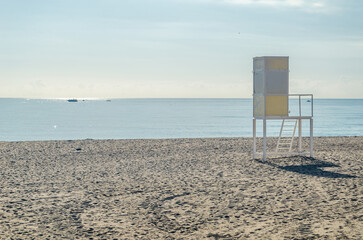 Mediterranean beach in Fuengirola, Spain