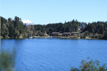 lake and mountains