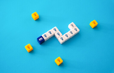 Collect patents, ideas and technologies. In search of inspiration. The concept of takeover of small...