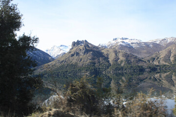 snow covered mountains