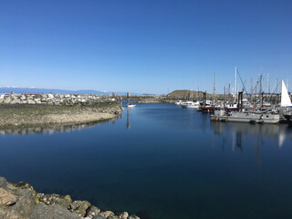 French Creek Harbour in Parksville on the East Coast of Vancouver Island, British Columbia, Canada