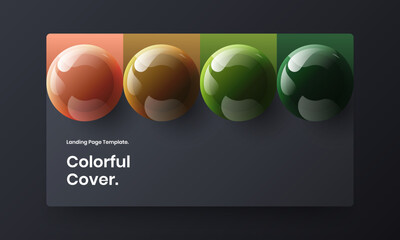 Abstract realistic balls handbill concept. Simple corporate cover design vector illustration.