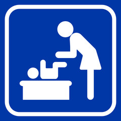 Nursery Room Icon on blue background