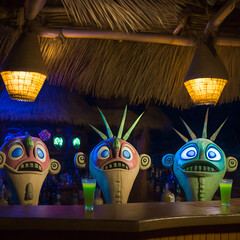 Sci-fi cantina with aliens