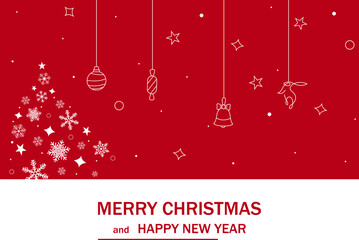 Merry Christmas and Happy New Year. 2023. Vector illustration.