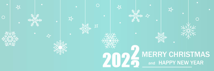 Fototapeta na wymiar Merry Christmas and Happy New Year. 2023. Vector illustration