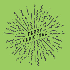 Vector holiday green background - festive design. Creative christmas greeting card, poster, placard, banner, postcard, cover and etc
