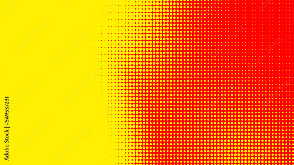 Poster dots halftone orange yellow color pattern gradient texture with technology digital background. dots 