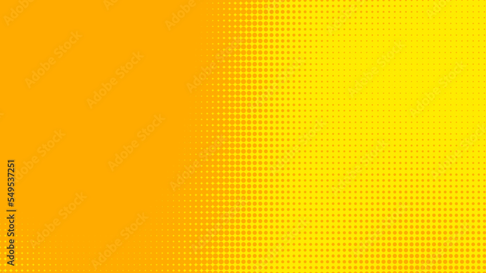 Aufkleber dots halftone yellow orange color pattern gradient texture with technology digital background. dots 
