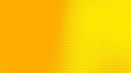 Dots halftone yellow orange color pattern gradient texture with technology digital background. Dots pop art comics with summer background.