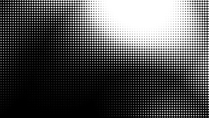 Dot white black pattern gradient texture background. Abstract pop art halftone and retro style.