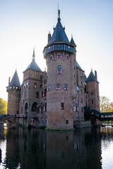 Scenic view of castle "De Haar" near the village of Haarzuilens, close to the city of Utrecht, Netherlands