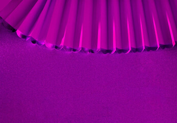 abstract violet glitter background with fan and pleated pattern