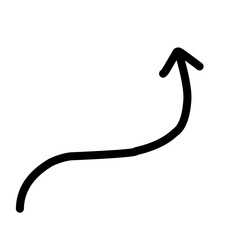 Hand drawn vector arrow set