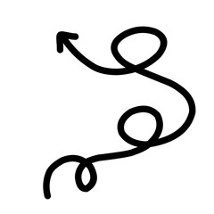 Hand drawn vector arrow set