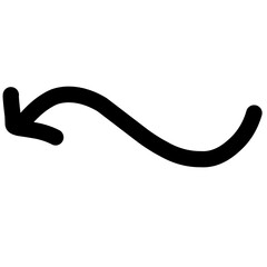 Hand drawn vector arrow set