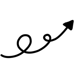 Hand drawn vector arrow set