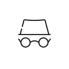 Anonymous icon vector on white background.
