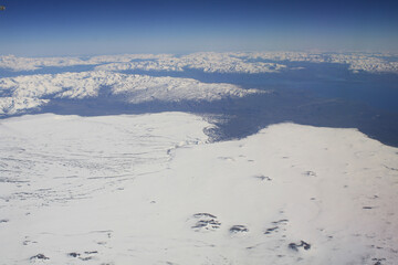 snow covered mountains