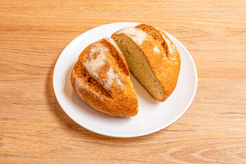 A loaf is bread that weighs more than two pounds, making it the largest size of bread. It is generally round in shape, although there are also rectangular ones if a mold is used, or irregular shapes