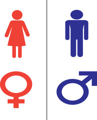 Vector male and female icon set

