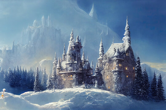 Ice Castle Under Snow 