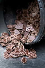 Cube full of chocolate chips