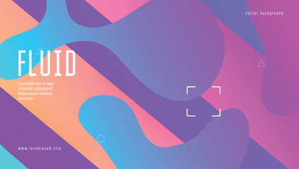 Futuristic Background. Liquid Journal. Graphic Paper. Flat Landing Page. Modern Shape. Cool Gradient Banner. Purple Hipster Layout. Creative Illustration. Violet Futuristic Background