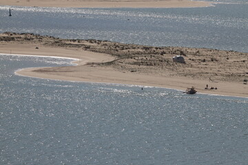 beach in the morning. &Icirc;le aux oiseaux bassin dArcachon