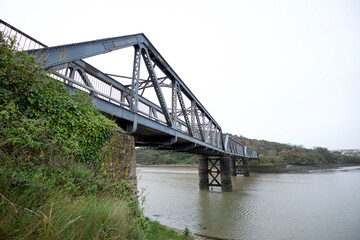 Padstow Cornwall UK 11 27 2022 Little Petherick Creek built 1899 three-span girder bridge