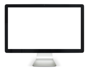 Computer Monitor Mockup Isolated from the Background