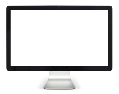 Computer Monitor Mockup Isolated from the Background